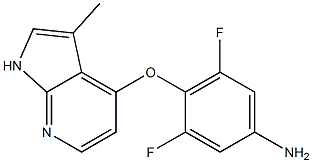 BenzenaMine, 3,5-difluoro-4-[(3-Methyl-1H-pyrrolo[2,3-b]pyridin-4-yl)oxy]- Structure