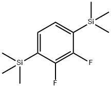 (2,3-ジフルオロ-1,4-フェニレン)ビス(トリメチルシラン) 化学構造式