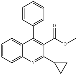 2-Cyclopropyl-4-phenyl-3-quinolinecarboxylic Acid Methyl Ester, 868536-53-2, 结构式