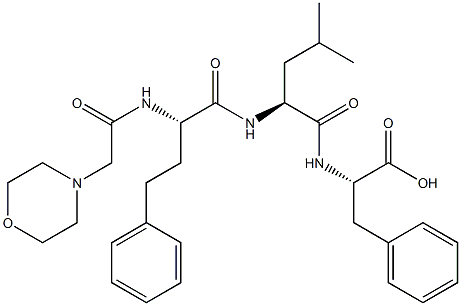 (alphaS)-alpha-[(4-Morpholinylacetyl)aMino]benzenebutanoyl-L-leucyl-L-phenylalanine 化学構造式