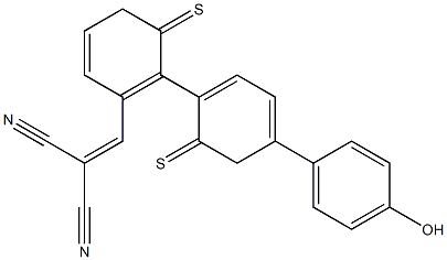 5-(4-ヒドロキシフェニル)-2,2′-ビチオフェン-5′-イルメチレンマロノニトリル 化学構造式