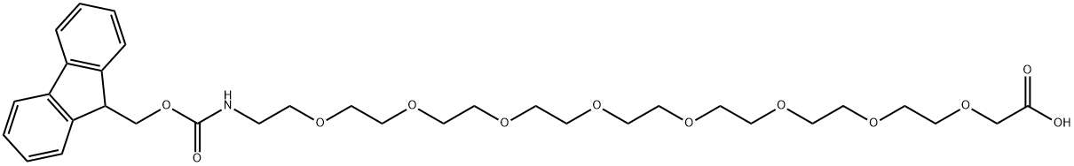 Fmoc-PEG8-acetic acid, 868594-52-9, 结构式