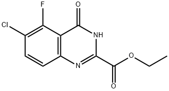 2-Quinazolinecarboxylic acid, 6-chloro-5-fluoro-3,4-dihydro-4-oxo-, ethyl ester, 869297-83-6, 结构式