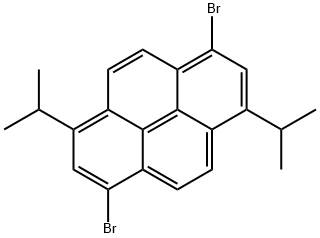 1,6-ジブロモ-3,8-ジイソプロピルピレン 化学構造式