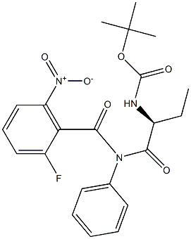(S)-([1-(2-fluoro-6-nitro-benzoyl)-phenyl-aMinocarbonyl]-propyl)-carbaMic acid tert-butyl ester Structure