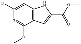methyl 6-chloro-4-methoxy-1H-pyrrolo[3,2-c]pyridine-2-carboxylate Structure