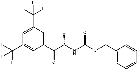 [(1S)-2-[3,5-二(三氟甲基)苯基]-1-甲基-2-氧代乙基]氨基甲酸苄酯, 871917-79-2, 结构式