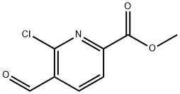 2-Pyridinecarboxylic acid, 6-chloro-5-forMyl-, Methyl ester Struktur