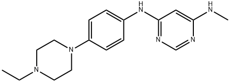N4-(4-(4-乙基哌嗪-1-基)苯基)-N6-甲基嘧啶-4,6-二胺,872511-35-8,结构式