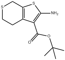 2-AMino-4,7-dihydro-5H-thieno[2,3-c]thiopyran-3-carboxylic acid tert-butyl ester 结构式