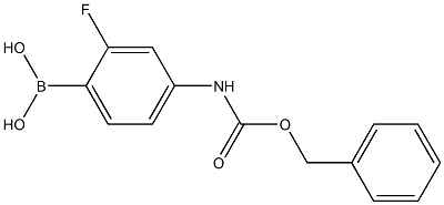 N-CBZ-4-アミノ-2-フルオロフェニルボロン酸 化学構造式