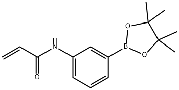 3-丙烯酰胺基苯硼酸频呐醇酯,874363-18-5,结构式
