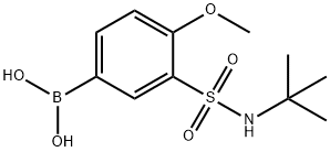 (3-(N-(叔-丁基)氨磺酰)-4-甲氧苯基)硼酸 结构式