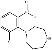 1-(2-Chloro-6-nitrophenyl)hoMopiperazine, 96% 化学構造式