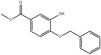 4-(ベンジルオキシ)-3-ヒドロキシ安息香酸メチル 化学構造式