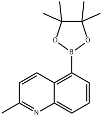 2-甲基-5-(4,4,5,5-四甲基-1,3,2-二氧硼杂环戊烷-2-基)喹啉, 876922-75-7, 结构式