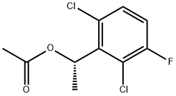(1S)-1-(2,6-dichloro-3-fluorophenyl)ethyl acetate 化学構造式