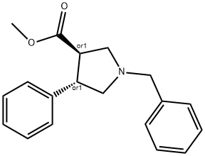 DL-1-ベンジル-4-フェニルピロリジン-3-カルボン酸メチル 化学構造式