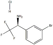 (S)-1-(3-BROMOPHENYL)-2,2,2-TRIFLUOROETHANAMINE HYDROCHLORIDE, 878408-46-9, 结构式