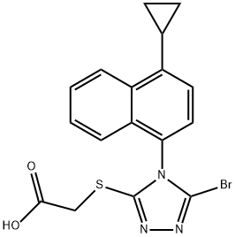 Lesinurad 化学構造式