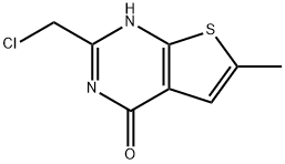 2-氯甲基-6-甲基-噻吩并[2,3-D]嘧啶-4(3H)-酮, 878699-59-3, 结构式