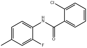 2-クロロ-N-(2-フルオロ-4-メチルフェニル)ベンズアミド 化学構造式