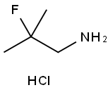 2-氟-2-甲基-1-丙胺盐酸盐, 879001-63-5, 结构式