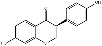S-2,3-DIHYDRO-7-HYDROXY-3-(4-HYDROXYPHENYL)-4H-1-BENZOPYRAN-4-ONE 结构式