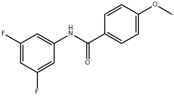 N-(3,5-ジフルオロフェニル)-4-メトキシベンズアミド 化学構造式