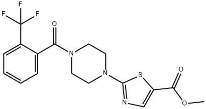 Methyl 2-(4-(2-(trifluoroMethyl)benzoyl)piperazin-1-yl)thiazole-5-carboxylate Structure