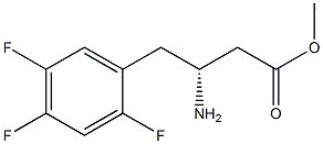 Benzenebutanoicacid,b-aMino-2,4,5-trifluoro-,Methylester,(bR)- Struktur