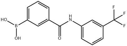 (3-((3-(trifluoroMethyl)phenyl)carbaMoyl)phenyl)boronic acid Structure