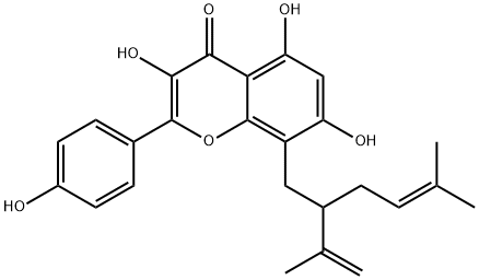 8-Lavandulylkaempferol Struktur