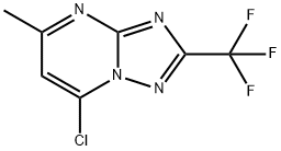 7-氯-5-甲基-2-(三氟甲基)-[1,2,4]三唑并[1,5-A]嘧啶, 885461-50-7, 结构式
