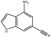 1H-Indole-6-carbonitrile,4-amino-(9CI) Struktur