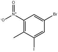 5-溴-1-碘-2-甲基-3-硝基苯, 885519-15-3, 结构式
