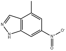 4-甲基-6-硝基-吲唑, 885520-77-4, 结构式