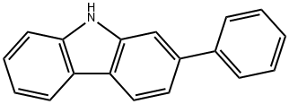 2-フェニル-9H-カルバゾール 化学構造式