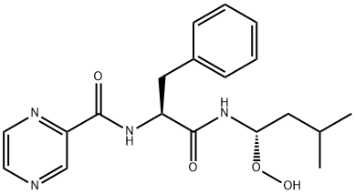2-PyrazinecarboxaMide, N-[(1S)-2-[[(1S)-1-hydroperoxy-3-Methylbutyl]aMino]-2-oxo-1-(phenylMethyl)ethyl]- Structure