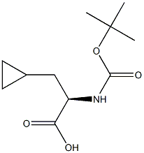 (R)-2-((tert-butoxycarbonyl)aMino)-3-cyclopropylpropanoic acid Structure