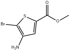 4-アミノ-5-ブロモチオフェン-2-カルボン酸メチル 化学構造式