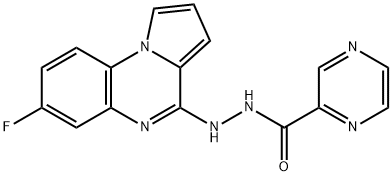 吡嗪羧酸 2-(7-氟吡咯并[1,2-A]喹喔啉-4-基)酰肼,895158-95-9,结构式