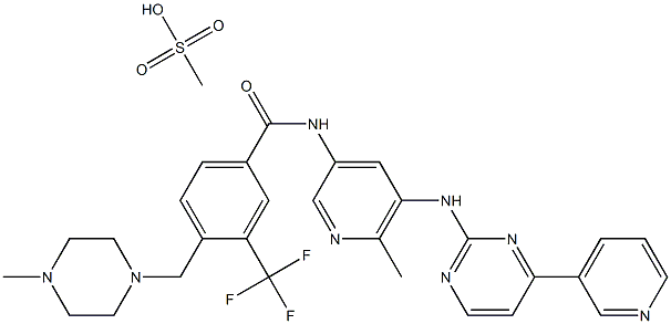 甲磺酸氟马替尼/氟马替尼,895519-91-2,结构式