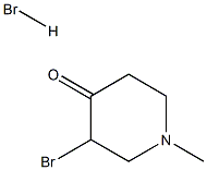 1-甲基-3-溴-4-哌啶酮氢溴酸盐, 89580-42-7, 结构式