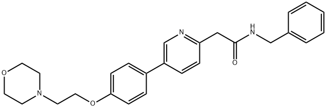 5-[4-[2-(4-吗啉基)乙氧基]苯基]-N-(苯基甲基)-2-吡啶乙酰胺, 897016-82-9, 结构式