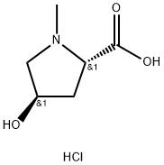 反式-4-羟基-1-甲基-L-脯氨酸盐酸盐,89771-43-7,结构式