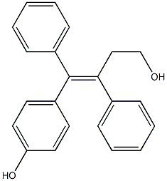 gamma-[(4-Hydroxyphenyl)phenylmethylene]benzenepropanol 化学構造式
