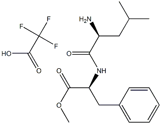 (S)-2-((S)-2-氨基-4-甲基戊酰胺基)-3-苯基丙酸甲酯2,2,2-三氟乙酸 结构式