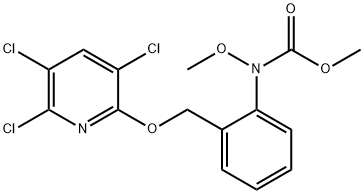 CarbaMicacid, Methoxy[2-[[(3,5,6-trichloro-2-pyridinyl)oxy]Methyl]phenyl]-, Methylester (9CI) Structure