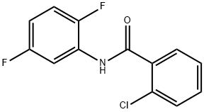 2-クロロ-N-(2,5-ジフルオロフェニル)ベンズアミド 化学構造式